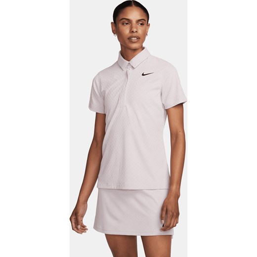 Damska koszulka polo z krótkim rękawem do golfa Dri-FIT ADV Nike Tour - Fiolet ze sklepu Nike poland w kategorii Bluzki damskie - zdjęcie 169756567