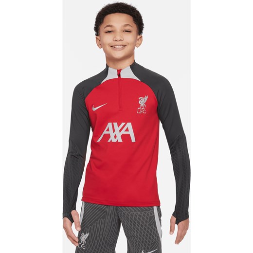 Treningowa koszulka piłkarska dla dużych dzieci Liverpool F.C. Strike Nike Dri-FIT - Czerwony ze sklepu Nike poland w kategorii T-shirty chłopięce - zdjęcie 169756569