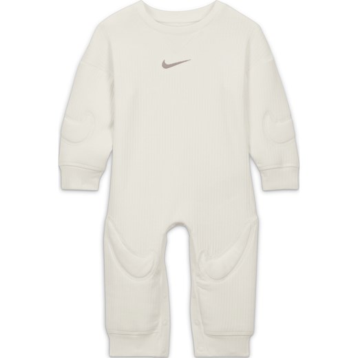 Pajacyk z kapturem dla niemowląt Nike „Ready, Set” - Biel Nike 12M Nike poland