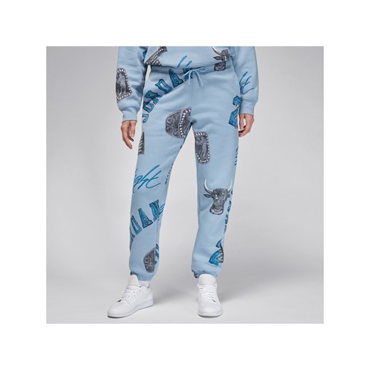 Damskie spodnie z dzianiny Jordan Brooklyn Fleece - Niebieski ze sklepu Nike poland w kategorii Spodnie damskie - zdjęcie 169756849