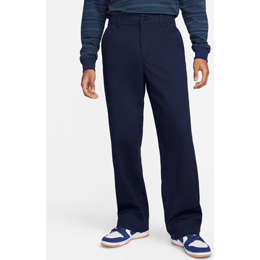 Męskie spodnie chino Nike Life - Niebieski ze sklepu Nike poland w kategorii Spodnie męskie - zdjęcie 169756906