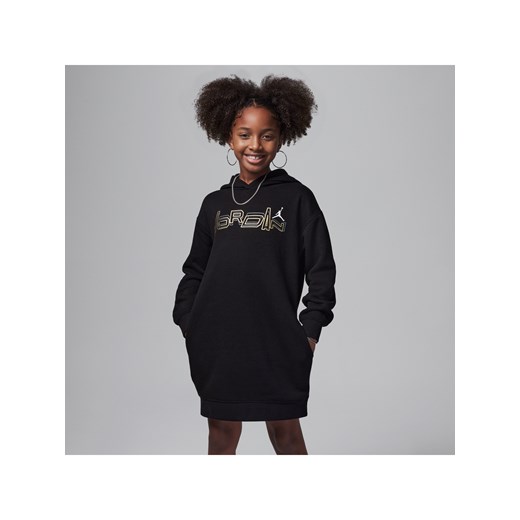 Sukienka dla dużych dzieci Jordan „Take Flight” Shine Pullover Dress - Czerń ze sklepu Nike poland w kategorii Sukienki dziewczęce - zdjęcie 169757325