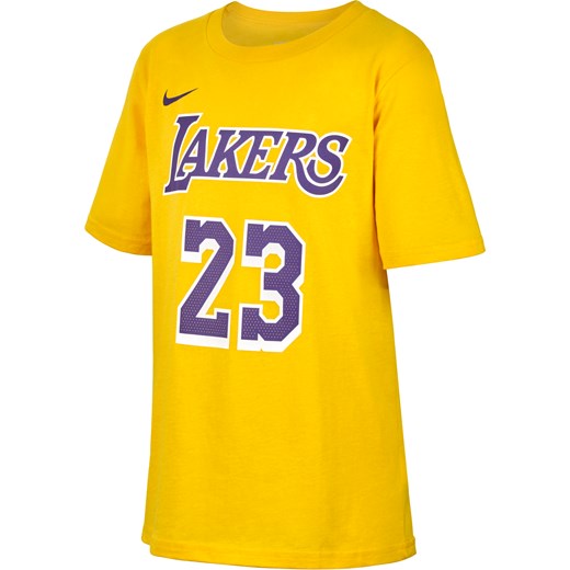 T-shirt dla dużych dzieci (chłopców) Nike NBA LeBron James Los Angeles Lakers - Żółty ze sklepu Nike poland w kategorii T-shirty chłopięce - zdjęcie 169757435