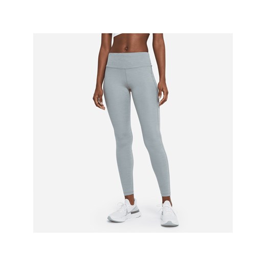 Damskie legginsy do biegania ze średnim stanem i kieszenią Nike Epic Fast - Szary ze sklepu Nike poland w kategorii Spodnie damskie - zdjęcie 169757466