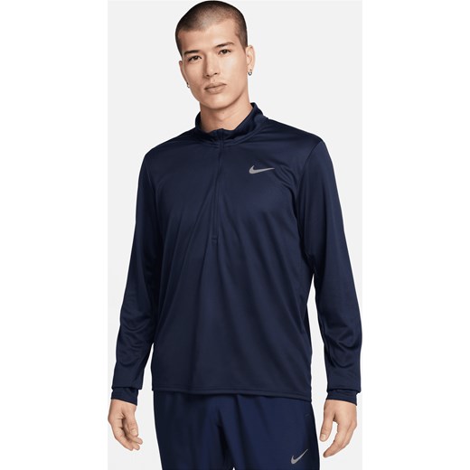 Męska koszulka do biegania z zamkiem 1/2 Dri-FIT Nike Pacer - Niebieski ze sklepu Nike poland w kategorii T-shirty męskie - zdjęcie 169757575