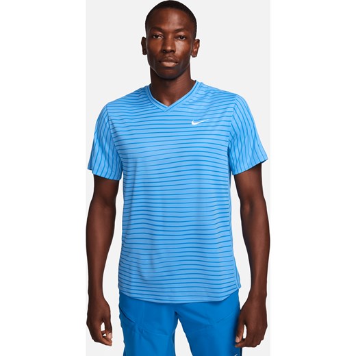 Męska koszulka do tenisa NikeCourt Dri-FIT Victory - Niebieski ze sklepu Nike poland w kategorii T-shirty męskie - zdjęcie 169757579