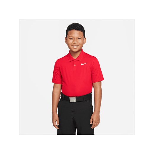 Koszulka polo do golfa dla dużych dzieci (chłopców) Nike Dri-FIT Victory - Czerwony ze sklepu Nike poland w kategorii T-shirty chłopięce - zdjęcie 169757629