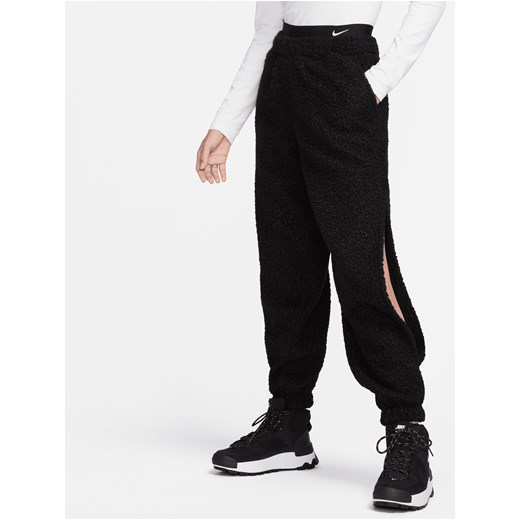 Damskie joggery z puchatej dzianiny Nike Sportswear Collection - Czerń ze sklepu Nike poland w kategorii Spodnie damskie - zdjęcie 169757637