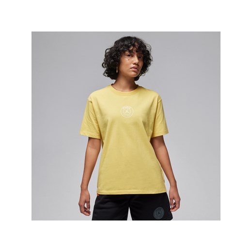 Damski T-shirt piłkarski z nadrukiem Jordan Paris Saint-Germain - Żółty ze sklepu Nike poland w kategorii Bluzki damskie - zdjęcie 169757638