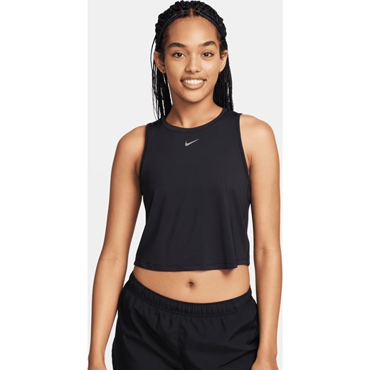 Damska koszulka bez rękawów o skróconym kroju Dri-FIT Nike One Classic - Czerń Nike M (EU 40-42) Nike poland