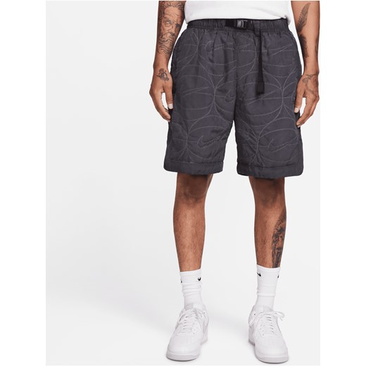 Męskie spodenki do koszykówki z tkaniny z syntetycznym wypełnieniem 20 cm Nike - Czerń ze sklepu Nike poland w kategorii Spodenki męskie - zdjęcie 169757708