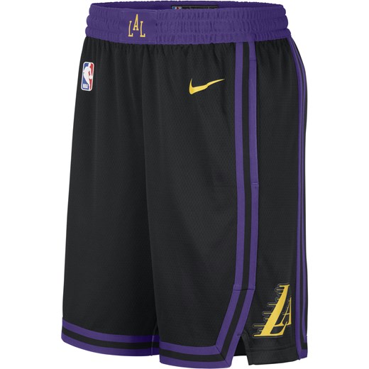 Spodenki męskie Nike Dri-FIT NBA Swingman Los Angeles Lakers City Edition 2023/24 - Czerń ze sklepu Nike poland w kategorii Spodenki męskie - zdjęcie 169757805
