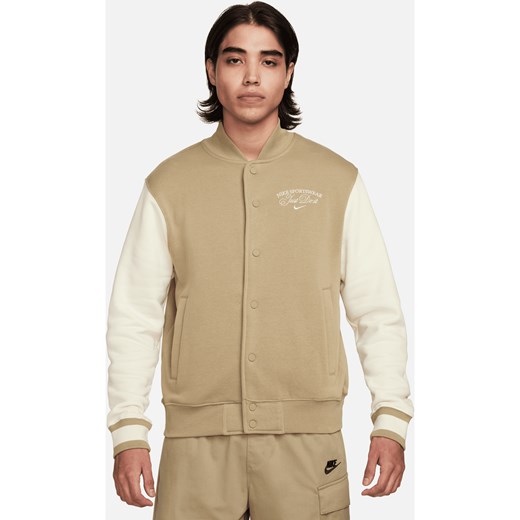 Męska dzianinowa kurtka sportowa Nike Sportswear - Brązowy ze sklepu Nike poland w kategorii Kurtki męskie - zdjęcie 169757815