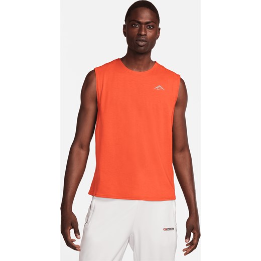 Męska koszulka bez rękawów do biegania Dri-FIT Nike Solar Chase - Pomarańczowy ze sklepu Nike poland w kategorii T-shirty męskie - zdjęcie 169758076