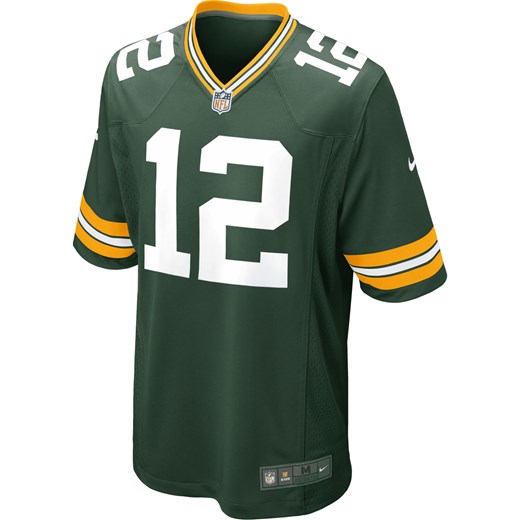 Męska koszulka meczowa do futbolu amerykańskiego NFL Green Bay Packers (Aaron Rodgers) - Zieleń ze sklepu Nike poland w kategorii T-shirty męskie - zdjęcie 169758117
