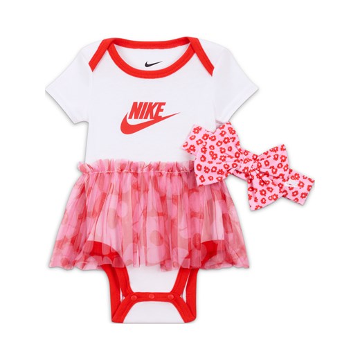 Dwuczęściowy zestaw z body ze spódniczką i opaską dla niemowląt (0–9 M) Nike Your Move - Biel ze sklepu Nike poland w kategorii Komplety niemowlęce - zdjęcie 169758215
