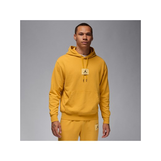 Męska bluza z kapturem z efektem sprania Jordan Flight Fleece - Żółty ze sklepu Nike poland w kategorii Bluzy męskie - zdjęcie 169758288