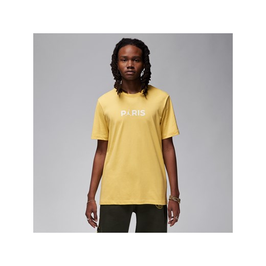 T-shirt męski Paris Saint-Germain - Żółty ze sklepu Nike poland w kategorii T-shirty męskie - zdjęcie 169758466
