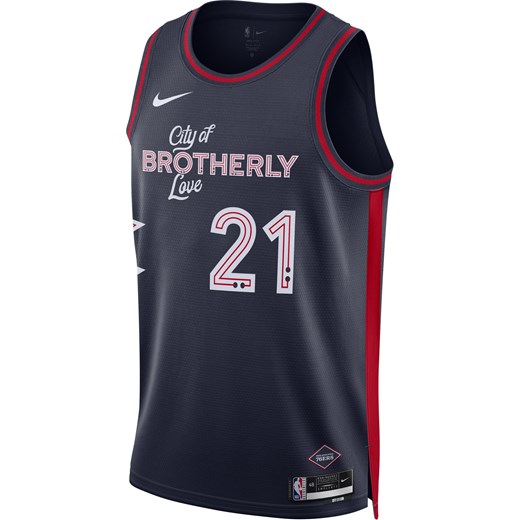 Koszulka męska Nike Dri-FIT NBA Swingman Joel Embiid Philadelphia 76ers City Edition 2023/24 - Niebieski ze sklepu Nike poland w kategorii T-shirty męskie - zdjęcie 169758476
