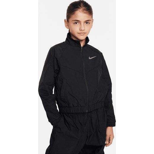 Luźna kurtka dla dużych dzieci (dziewcząt) Nike Sportswear Windrunner - Czerń ze sklepu Nike poland w kategorii Kurtki dziewczęce - zdjęcie 169758506