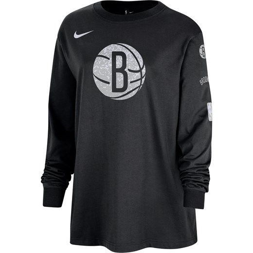 Damski T-shirt z długim rękawem Nike NBA Brooklyn Nets Essential - Czerń ze sklepu Nike poland w kategorii Bluzki damskie - zdjęcie 169758568