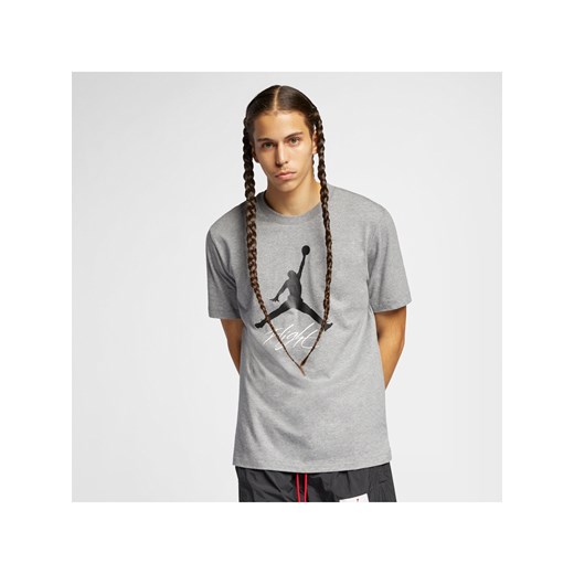 T-shirt męski Jordan Jumpman Flight - Szary ze sklepu Nike poland w kategorii T-shirty męskie - zdjęcie 169758757