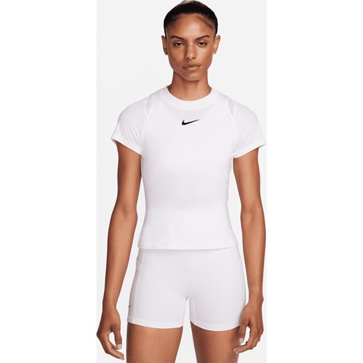 Damska koszulka z krótkim rękawem do tenisa Dri-FIT NikeCourt Advantage - Biel ze sklepu Nike poland w kategorii Bluzki damskie - zdjęcie 169758858