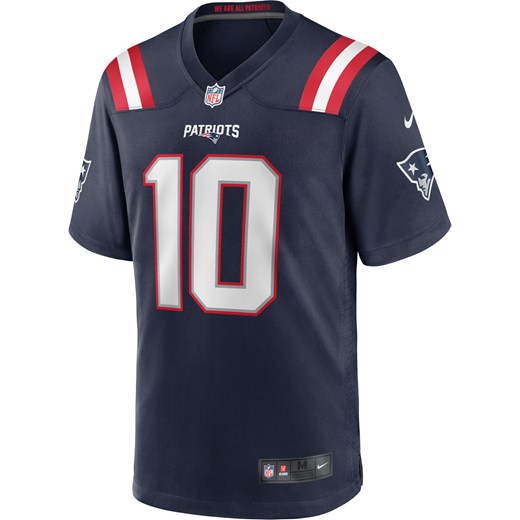 Męska koszulka meczowa do futbolu amerykańskiego NFL New England Patriots (Mac Jones) - Niebieski ze sklepu Nike poland w kategorii T-shirty męskie - zdjęcie 169758905