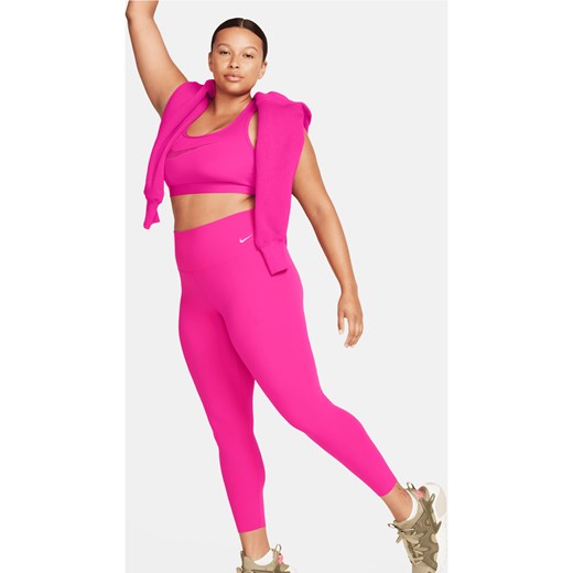 Damskie legginsy 7/8 z wysokim stanem zapewniające delikatne wsparcie Nike Zenvy - Różowy ze sklepu Nike poland w kategorii Spodnie damskie - zdjęcie 169758968