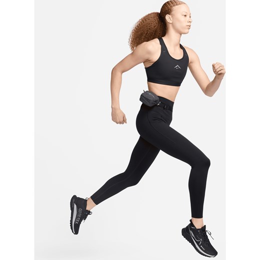 Damskie legginsy 7/8 z wysokim stanem i kieszeniami zapewniające mocne wsparcie Nike Trail Go - Czerń ze sklepu Nike poland w kategorii Spodnie damskie - zdjęcie 169759035