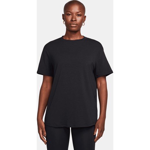Damska koszulka z krótkim rękawem Dri-FIT Nike One Relaxed - Czerń ze sklepu Nike poland w kategorii Bluzki damskie - zdjęcie 169759076