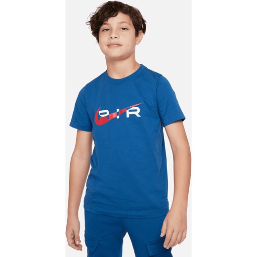 T-shirt dla dużych dzieci (chłopców) Nike Air - Niebieski ze sklepu Nike poland w kategorii T-shirty chłopięce - zdjęcie 169759196