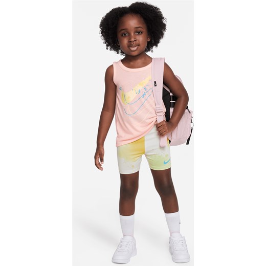 Dwuczęściowy zestaw dla maluchów Nike „Just DIY It” Bike Shorts Set - Biel Nike 3T Nike poland