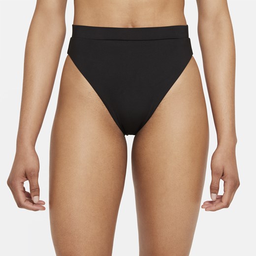 Dolna część damskiego stroju kąpielowego z wysokim stanem Nike Essential - Czerń Nike XL Nike poland