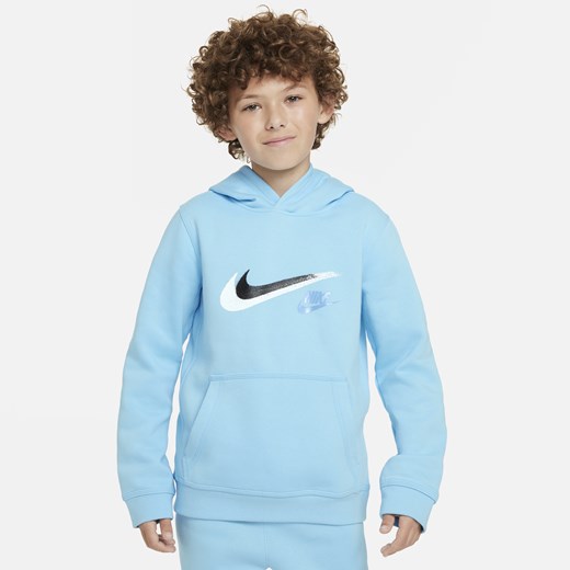 Dzianinowa bluza z kapturem i grafiką dla dużych dzieci (chłopców) Nike Nike XS Nike poland