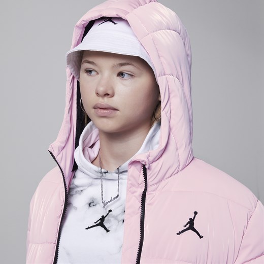 Kurtka dla dużych dzieci Jordan Boxy Fit Puffer - Różowy Jordan L okazja Nike poland