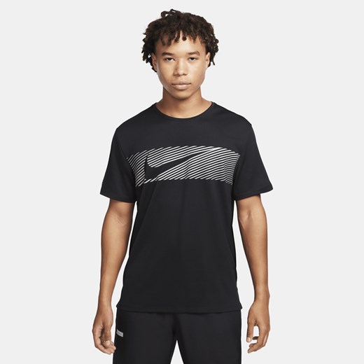 Męska koszulka z krótkim rękawem do biegania Dri-FIT UV Nike Miler Flash - Czerń Nike XXL Nike poland