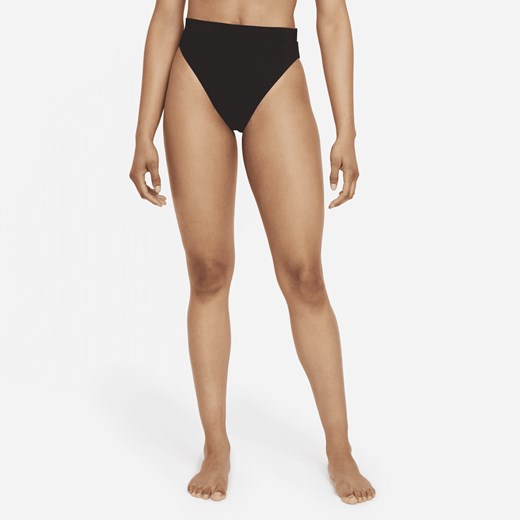 Dolna część damskiego stroju kąpielowego z wysokim stanem Nike Essential - Czerń Nike XL Nike poland
