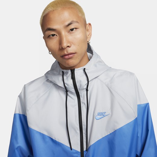 Męska kurtka z kapturem Nike Sportswear Windrunner - Niebieski Nike L okazja Nike poland