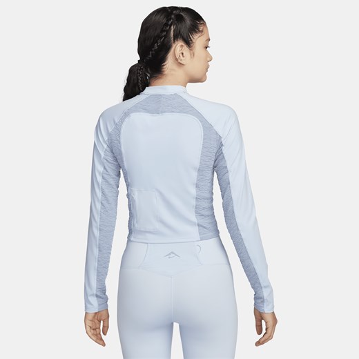Damska koszulka z długim rękawem do biegania Dri-FIT Nike Trail - Niebieski Nike S (EU 36-38) Nike poland