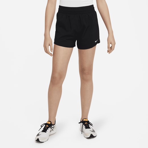 Spodenki treningowe z tkaniny z wysokim stanem dla dużych dzieci (dziewcząt) Nike M Nike poland