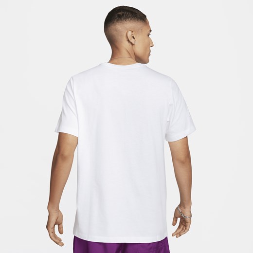 Nike t-shirt męski bawełniany biały z krótkim rękawem 