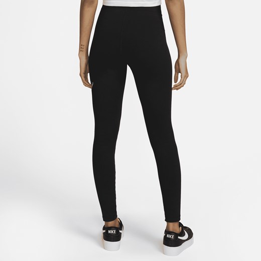 Damskie legginsy z wysokim stanem Nike Sportswear Swoosh - Czerń Nike S (EU 36-38) Nike poland