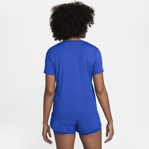 Damska koszulka z krótkim rękawem Dri-FIT Nike One Classic - Niebieski Nike M (EU 40-42) Nike poland