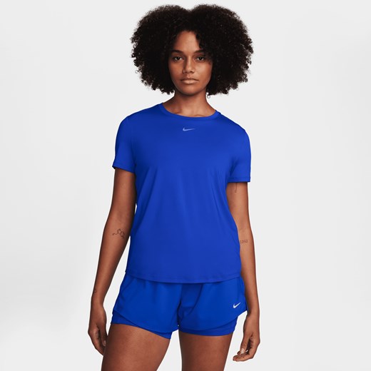 Damska koszulka z krótkim rękawem Dri-FIT Nike One Classic - Niebieski Nike L (EU 44-46) Nike poland