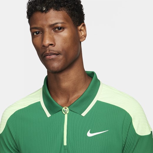 Męska koszulka polo do tenisa Dri-FIT ADV NikeCourt Slam - Zieleń Nike M Nike poland