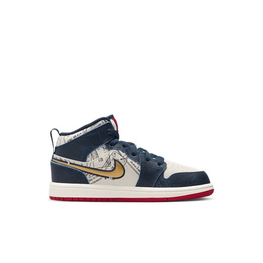 Buty dla małych dzieci Jordan 1 Mid SE - Niebieski Jordan 28 Nike poland