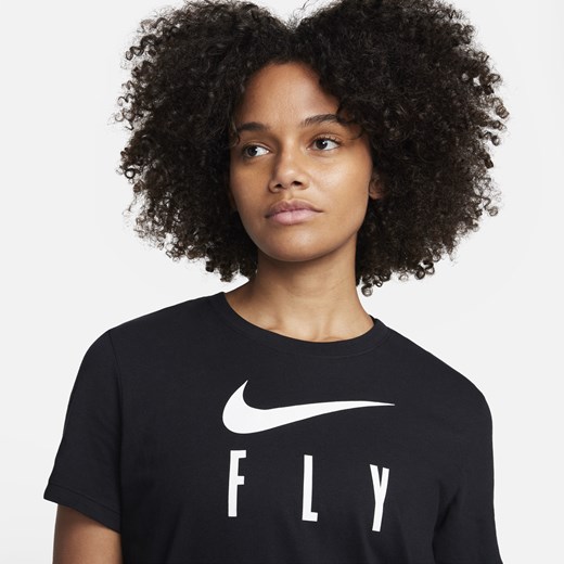 Damski T-shirt z grafiką Dri-FIT Nike Swoosh Fly - Czerń Nike L (EU 44-46) Nike poland