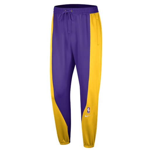 Spodnie męskie Los Angeles Lakers Showtime Nike Dri-FIT NBA - Żółty Nike S Nike poland