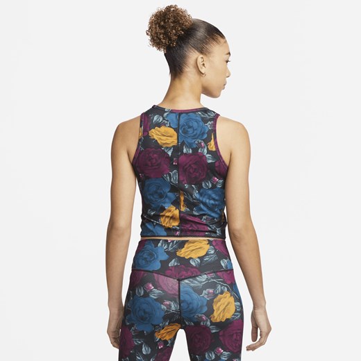 Bluzka damska Nike w nadruki wielokolorowa letnia z okrągłym dekoltem 